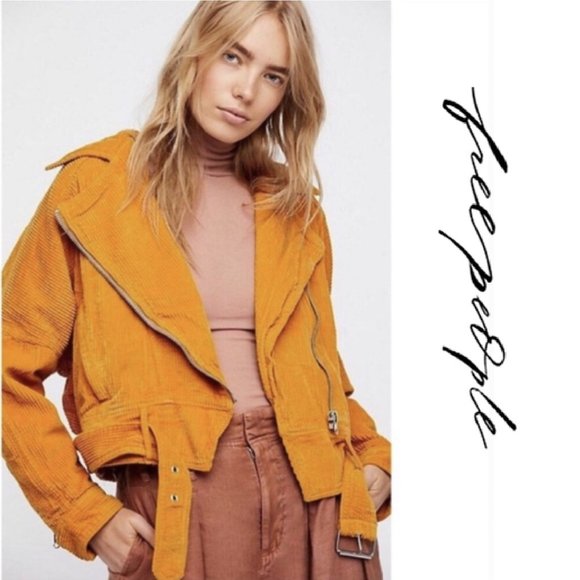 Free People Jackets & Blazers - Free People Orange Bomber Jacket